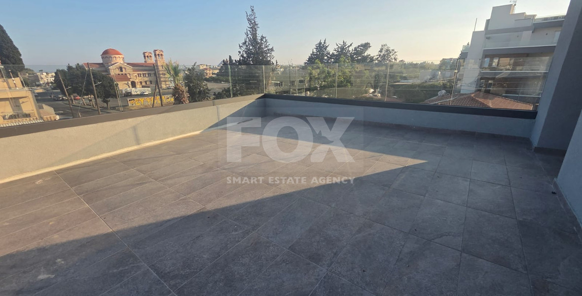 Brand-New Three Bedroom Full-Floor Apartment with Private Roof Garden for Rent in Zakaki, Limassol