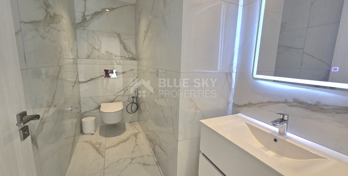 Be the First tenant, Move Into Luxury, Seafront Living, Exclusive 131m² Two Bedroom apartment for rent in the Heart of Neapoli, Limassol