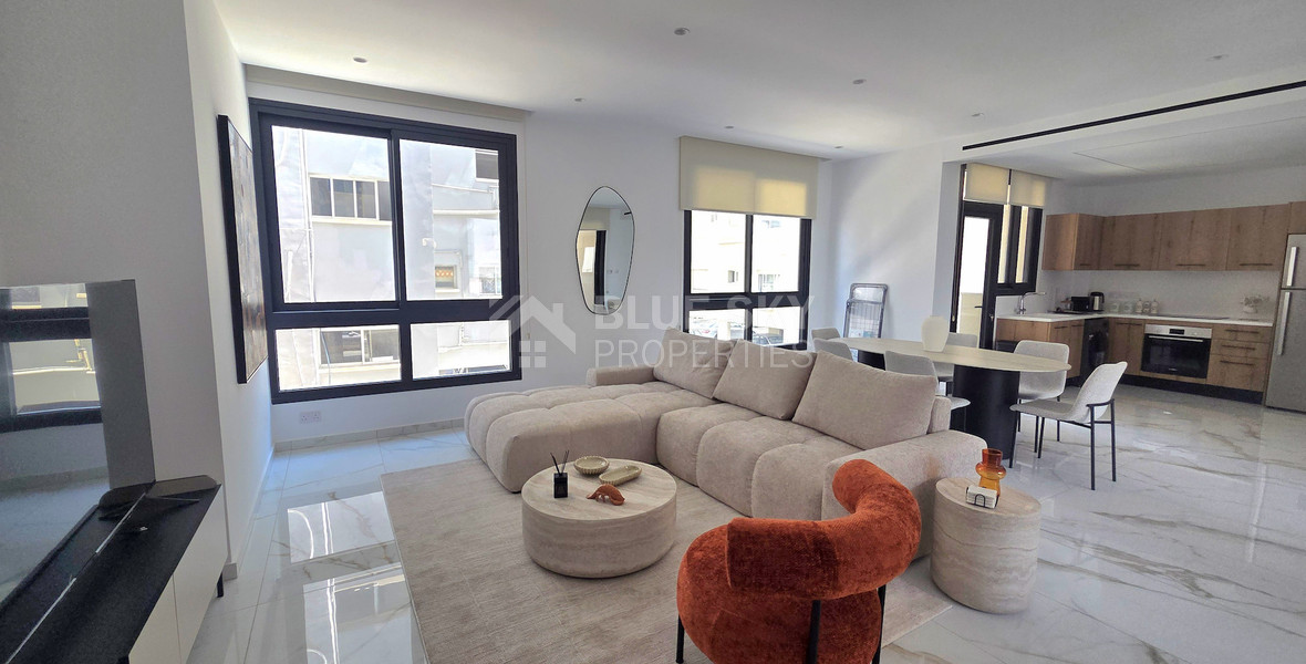 Be the First tenant, Move Into Luxury, Seafront Living, Exclusive 131m² Two Bedroom apartment for rent in the Heart of Neapoli, Limassol