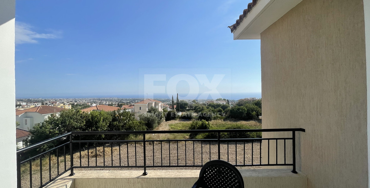 Spacious Two Bedroom Apartment for Rent in Tala, Paphos with Sea & Mountain Views