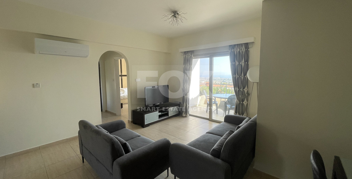 Spacious Two Bedroom Apartment for Rent in Tala, Paphos with Sea & Mountain Views