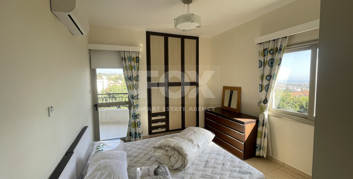 Spacious Two Bedroom Apartment for Rent in Tala, Paphos with Sea & Mountain Views