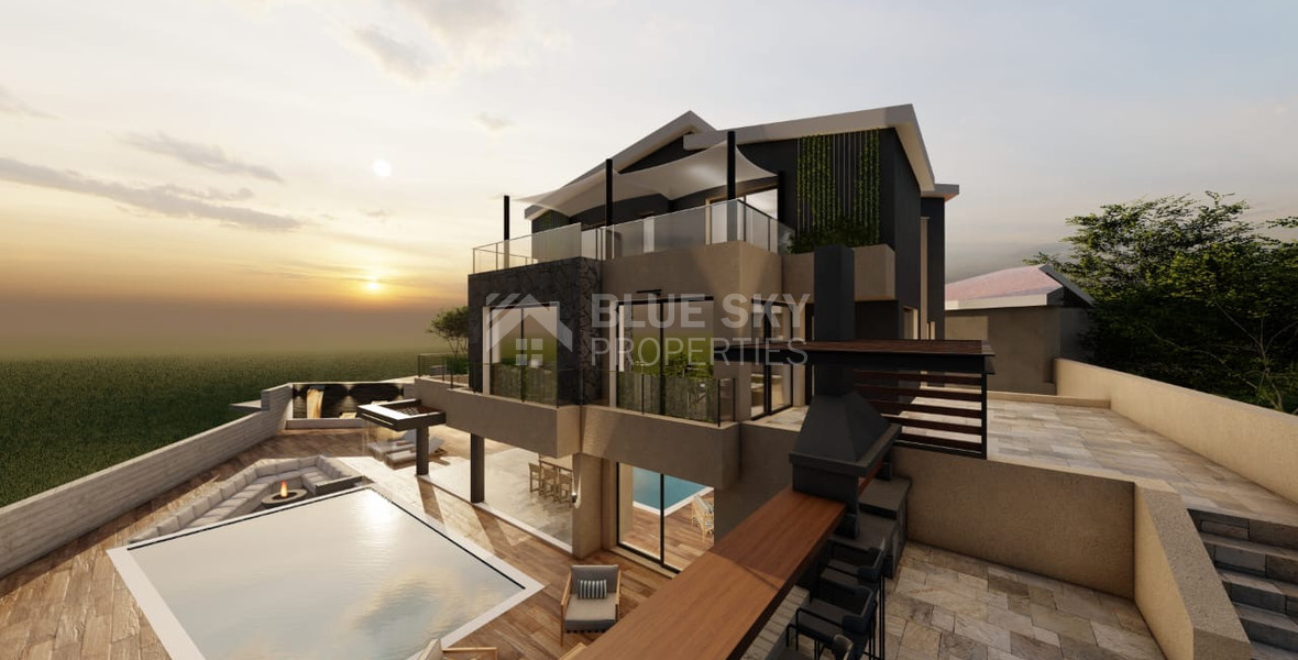 An Exceptional  five bedroom Villa in Konia–Anavargos, Paphos for sale , Privacy, views, and resort-style living — all in one address.