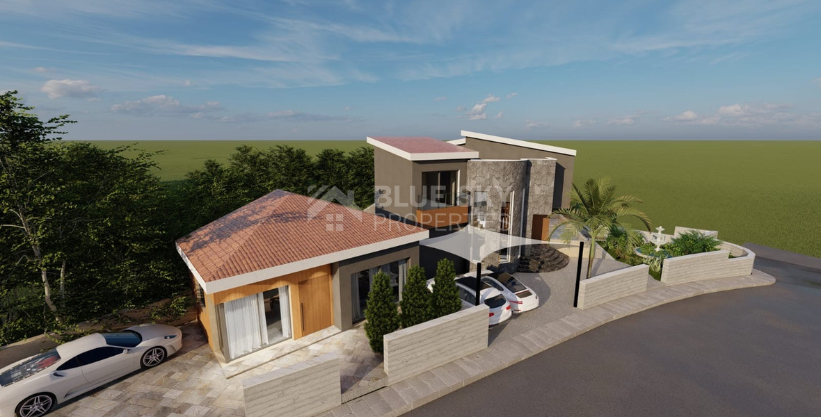 An Exceptional  five bedroom Villa in Konia–Anavargos, Paphos for sale , Privacy, views, and resort-style living — all in one address.
