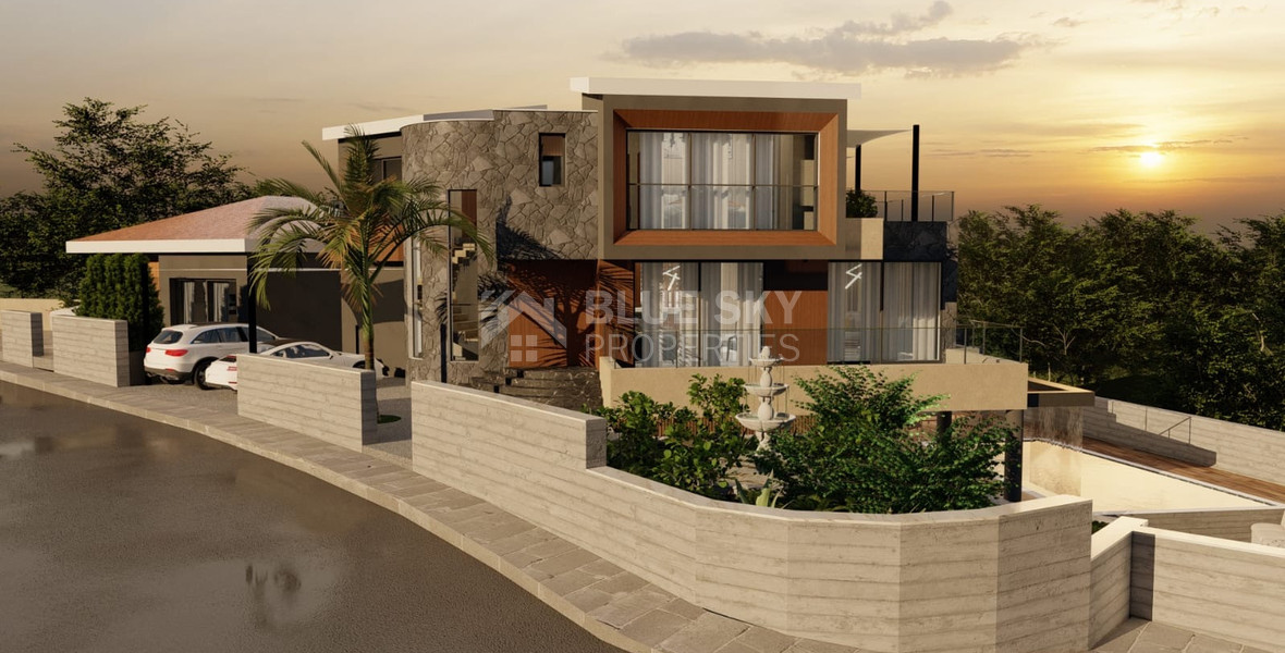 An Exceptional  five bedroom Villa in Konia–Anavargos, Paphos for sale , Privacy, views, and resort-style living — all in one address.