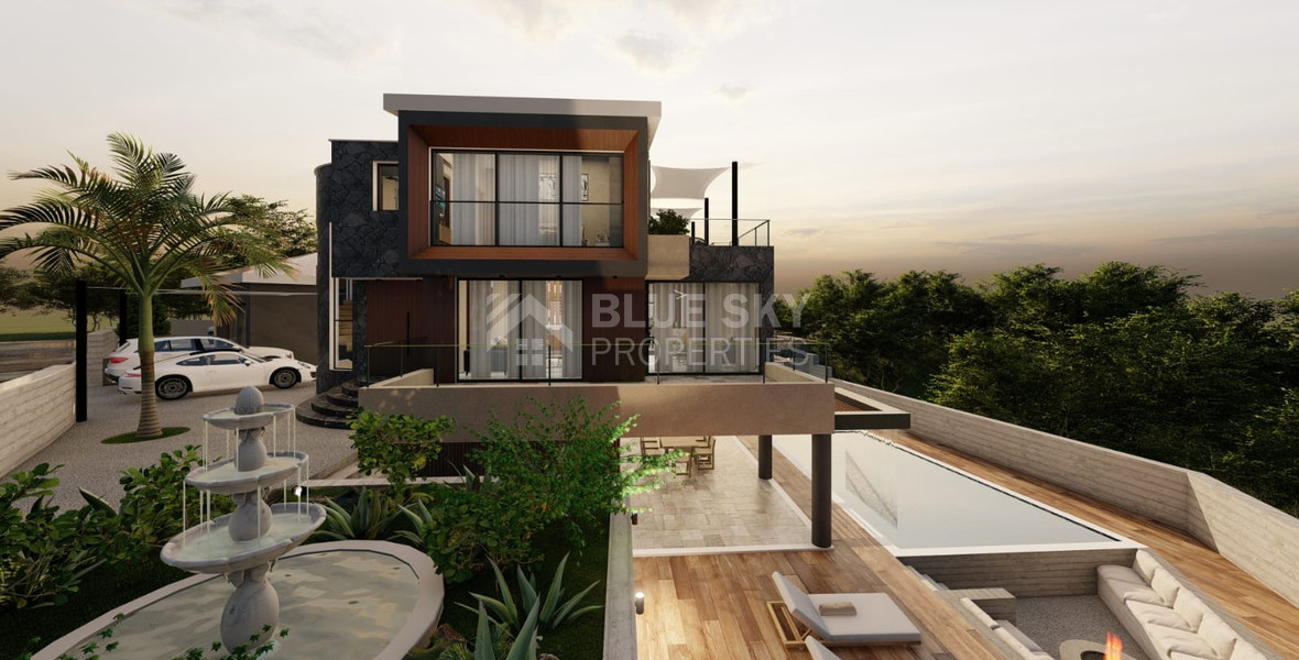 An Exceptional  five bedroom Villa in Konia–Anavargos, Paphos for sale , Privacy, views, and resort-style living — all in one address.