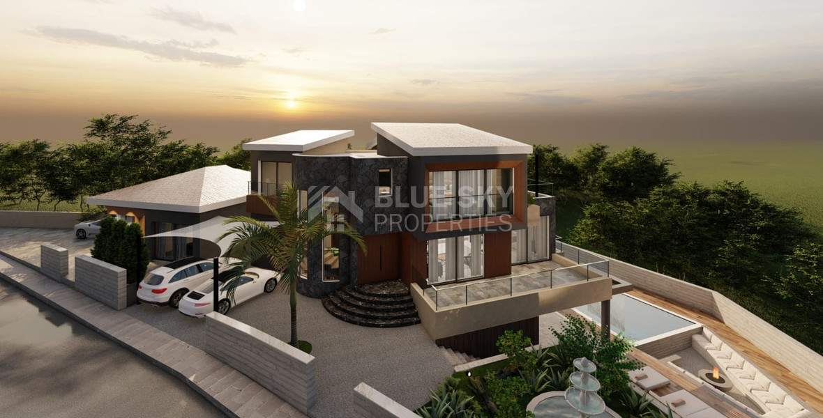 An Exceptional  five bedroom Villa in Konia–Anavargos, Paphos for sale , Privacy, views, and resort-style living — all in one address.