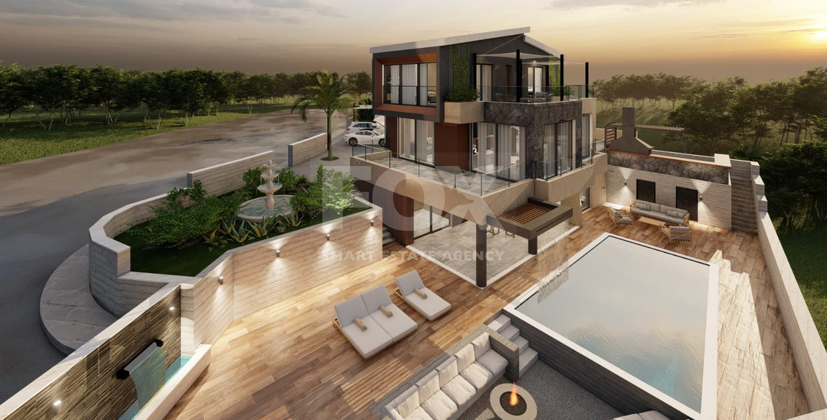 An Exceptional  five bedroom Villa in Konia–Anavargos, Paphos for sale , Privacy, views, and resort-style living — all in one address.