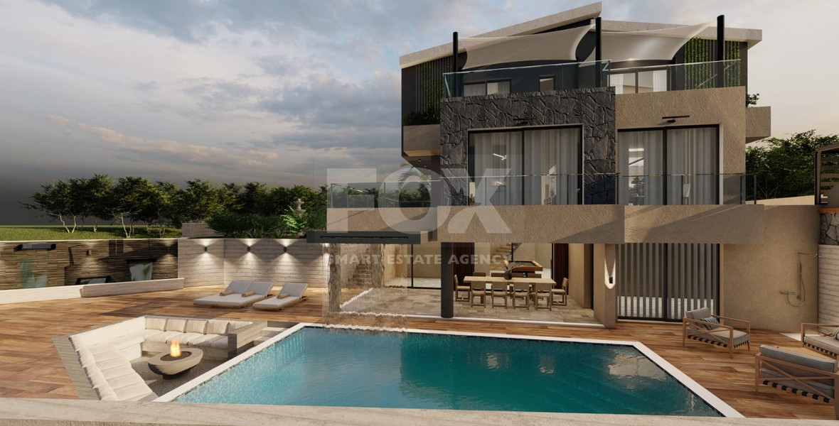 An Exceptional  five bedroom Villa in Konia–Anavargos, Paphos for sale , Privacy, views, and resort-style living — all in one address.