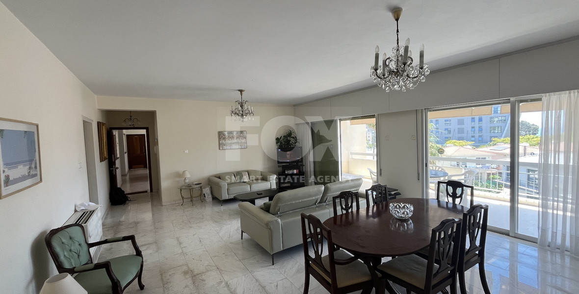 For Rent Bright Furnished 3-Bed Apartment near Sea Front in Agios Athanasios