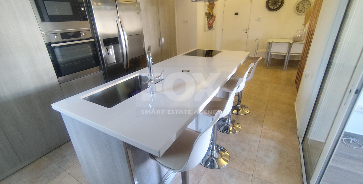 Spacious three Bedroom Fully Furnished Apartment with Enclosed Veranda | Prime Limassol Location