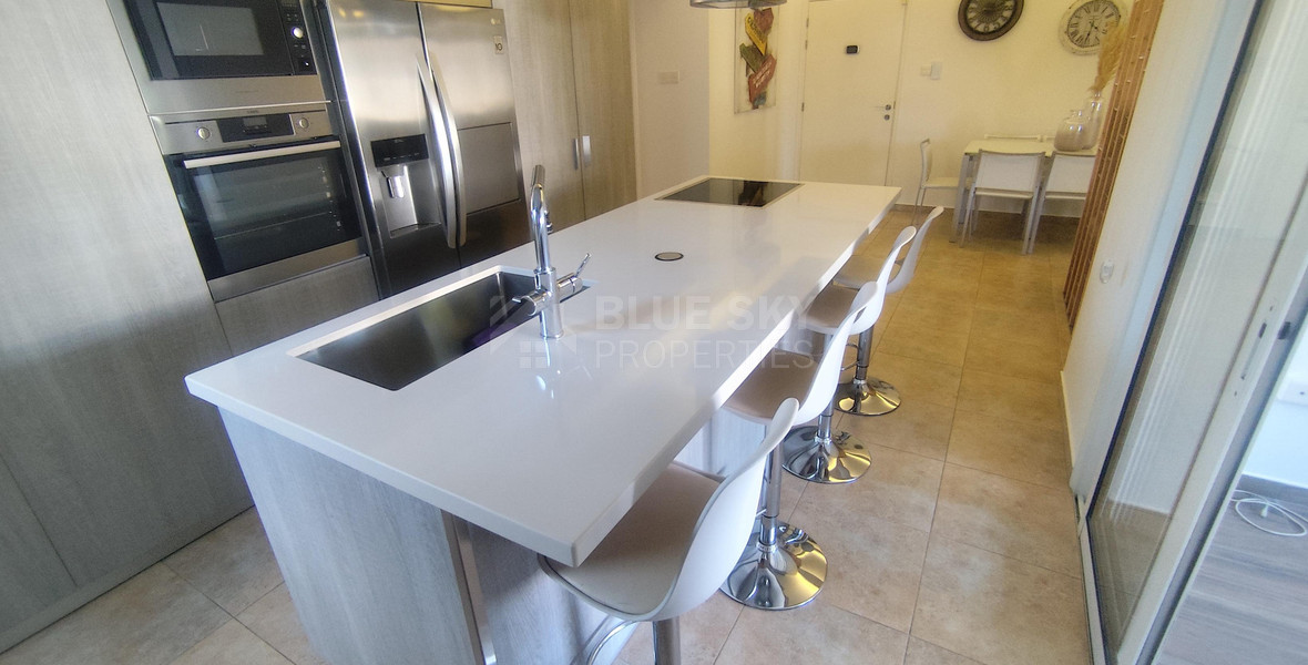 Spacious three Bedroom Fully Furnished Apartment with Enclosed Veranda | Prime Limassol Location