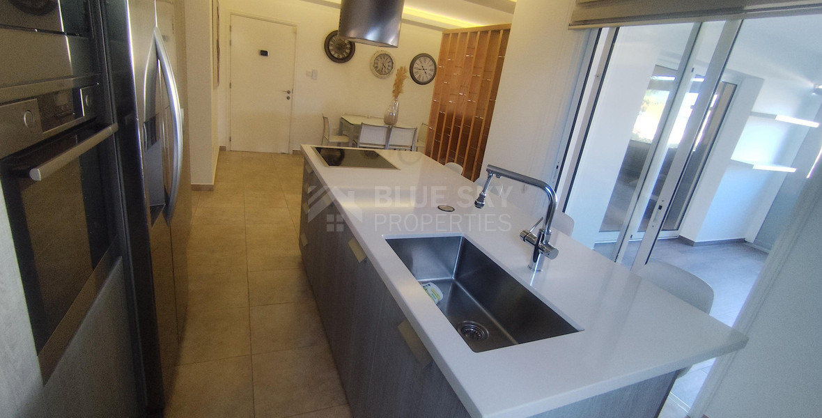 Spacious three Bedroom Fully Furnished Apartment with Enclosed Veranda | Prime Limassol Location