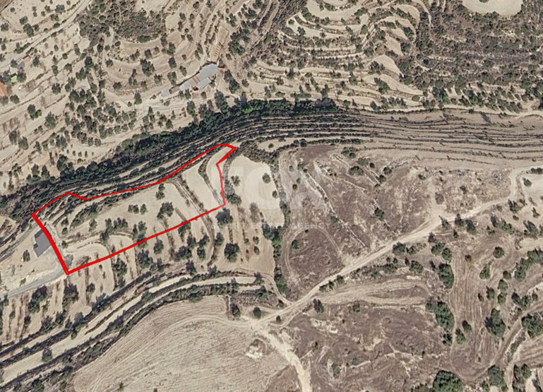 Large Elevated 7,772m2 Field for Sale with Right of Way in Paramytha