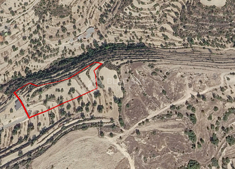 Large Elevated 7,772m2 Field for Sale with Right of Way in Paramytha
