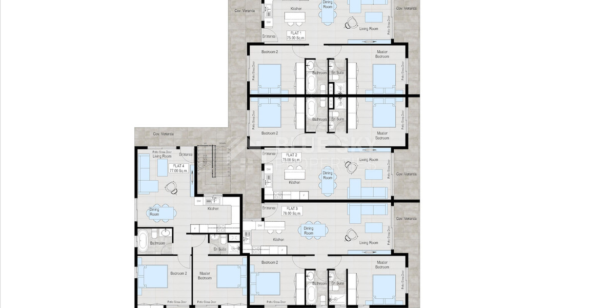 Stylish one Bedroom  Apartments for Sale in Paphos on second floor