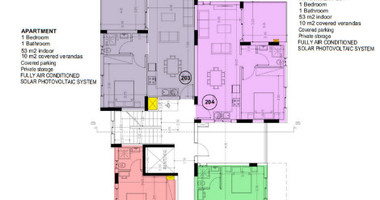 Stylish one Bedroom  Apartments for Sale in Paphos on second floor