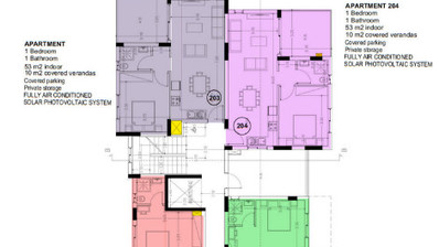 Stylish one Bedroom  Apartments for Sale in Paphos on second floor