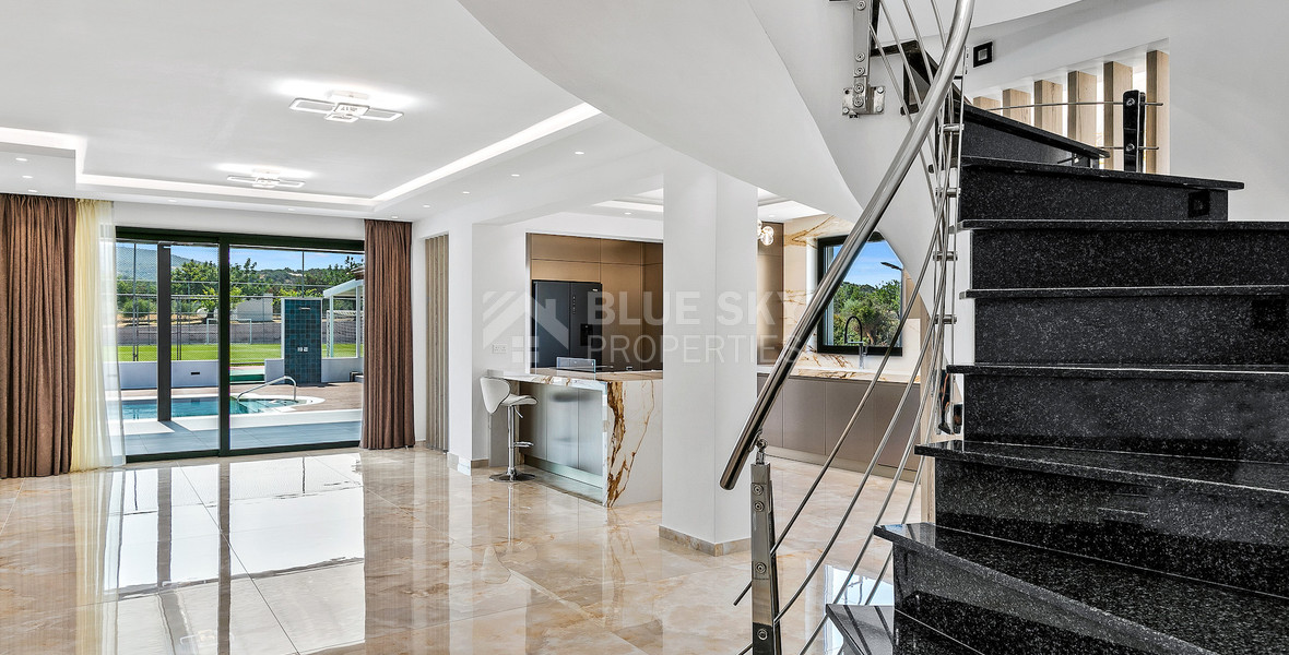Five Bed Luxury Renovated Villa for Sale in Kouklia, Paphos – Plot with Private Mini-Stadium