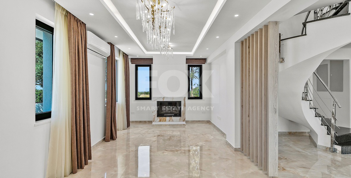 Five Bed Luxury Renovated Villa for Sale in Kouklia, Paphos – Plot with Private Mini-Stadium