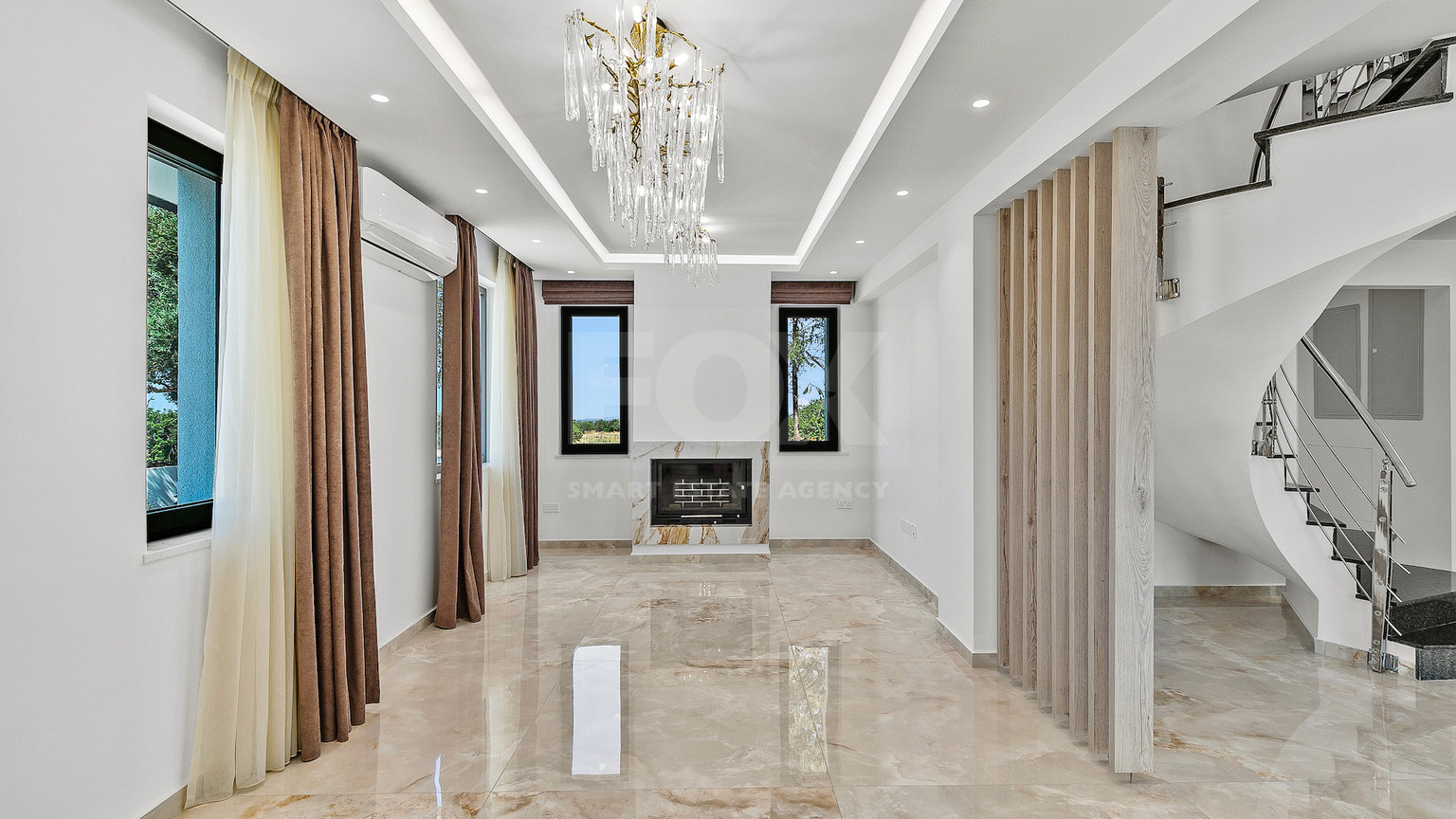 Five Bed Luxury Renovated Villa for Sale in Kouklia, Paphos – Plot with Private Mini-Stadium