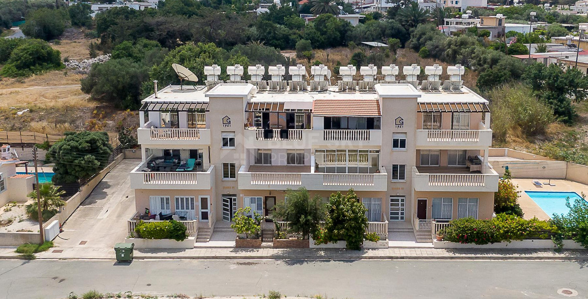 Two-Bedroom Apartment with Spacious Verandas & Communal Pool, in Moutallos for sale