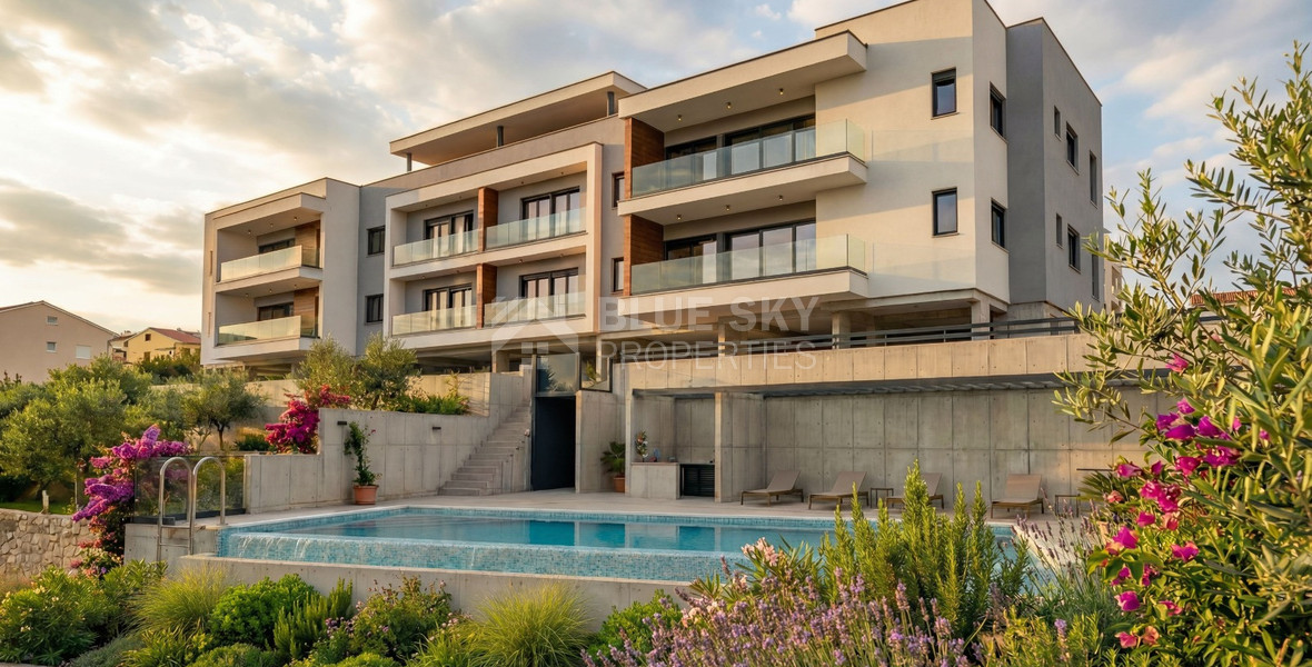 Luxury Two Bedroom Apartment for Sale with Communal Swimming Pool in Universal, Paphos