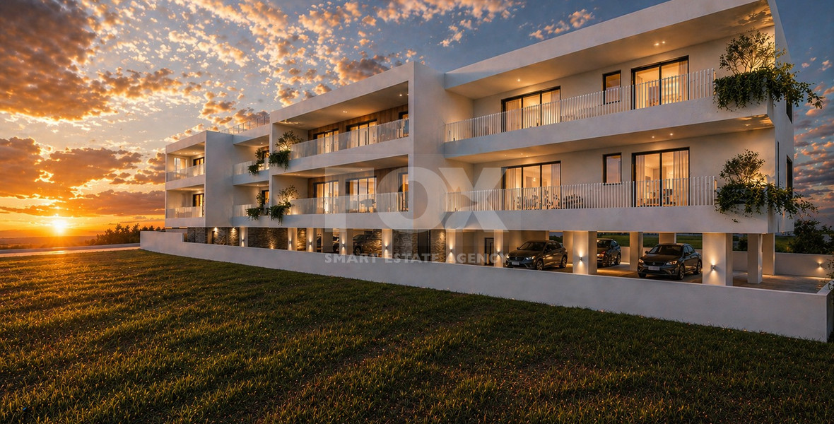 Modern Two Bedroom Apartment for Sale in Kissonerga, Paphos with Communal Swimming Pool