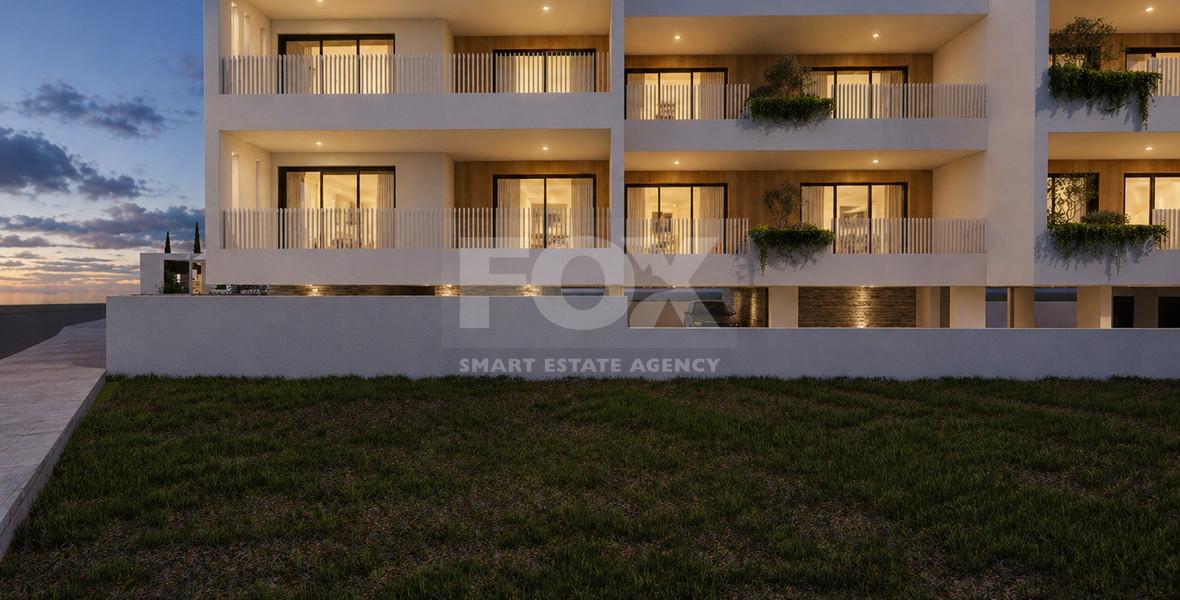 Modern Two Bedroom Apartment for Sale in Kissonerga, Paphos with Communal Swimming Pool