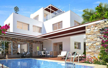 Luxury four Bedroom Seaside Villa for Sale in Geroskipou , in  Paphos with Private Pool