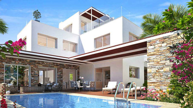 Luxury four Bedroom Seaside Villa for Sale in Geroskipou , in  Paphos with Private Pool