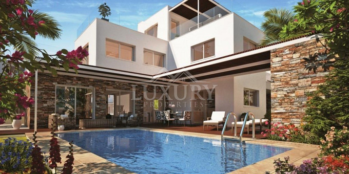 Modern Four Bedroom Seaside Villa for Sale in Paphos with Roof Garden & Pool