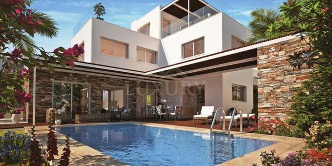 Modern Four Bedroom Seaside Villa for Sale in Paphos with Roof Garden & Pool