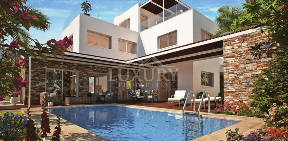 Modern Four Bedroom Seaside Villa for Sale in Paphos with Roof Garden & Pool
