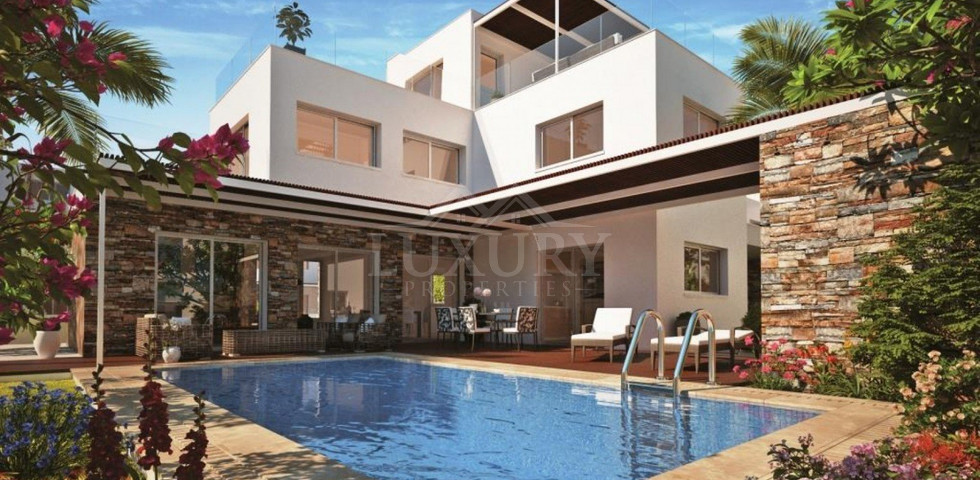 Modern Four Bedroom Seaside Villa for Sale in Paphos with Roof Garden & Pool