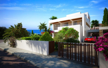 Modern Four Bedroom Seaside Villa for Sale in Paphos with Roof Garden & Pool