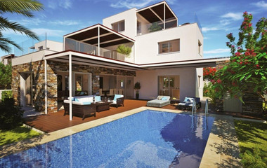 Modern Four Bedroom Seaside Villa for Sale in Paphos with Roof Garden & Pool