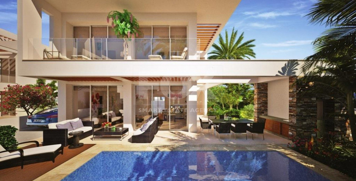 Modern Four Bedroom Seaside Villa for Sale in Paphos with Roof Garden & Pool