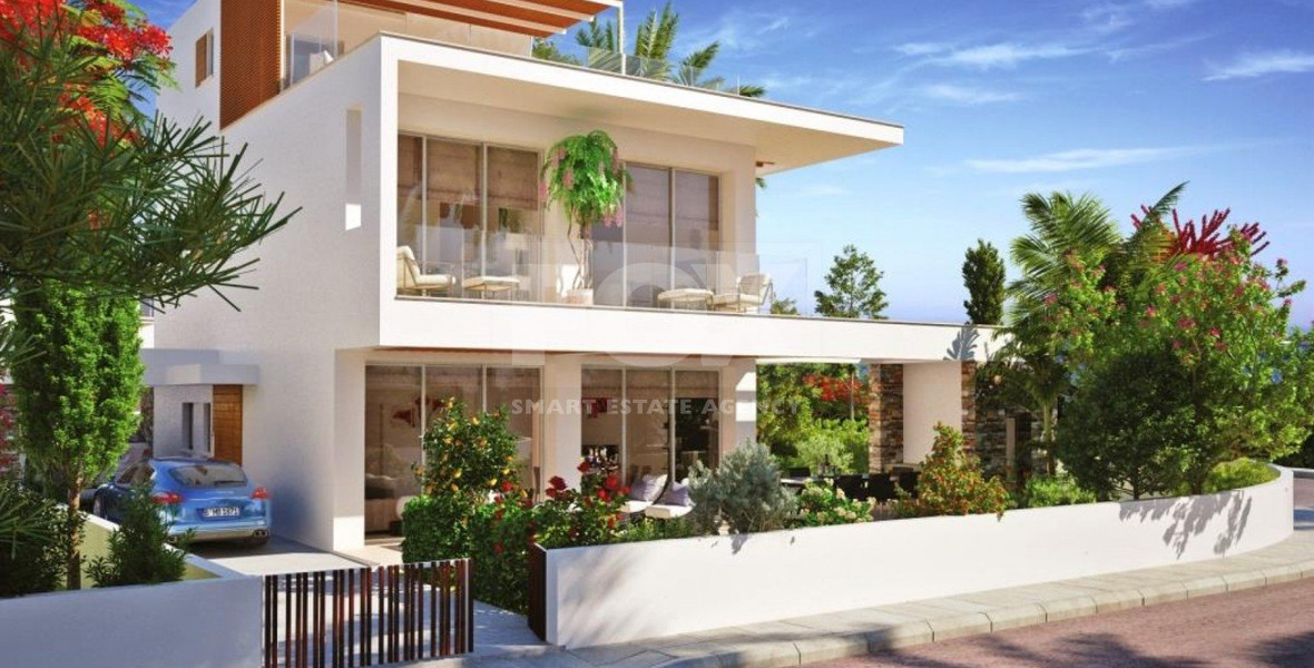 Modern Four Bedroom Seaside Villa for Sale in Paphos with Roof Garden & Pool