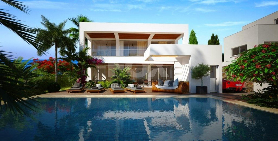 Modern Four Bedroom Seaside Villa for Sale in Paphos with Roof Garden & Pool