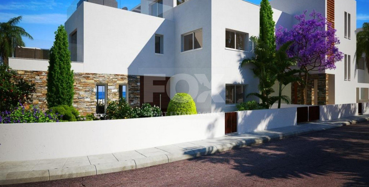 Modern Four Bedroom Seaside Villa for Sale in Paphos with Roof Garden & Pool