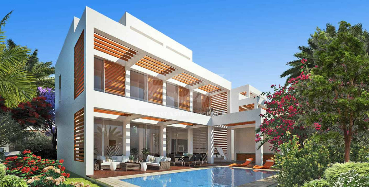 Modern four Bedroom Seaside Villa for Sale in Paphos with Pool & Large Roof Garden