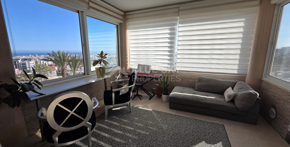 Modern Renovated Two-Bedroom Apartment with Sea Views in the Heart of Mesa Geitonia