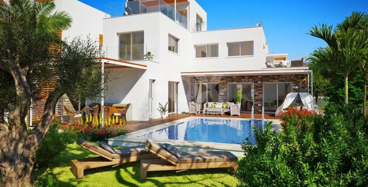 Four bedroom modern detached house with Private Swimming Pool for Sale in Geroskipou