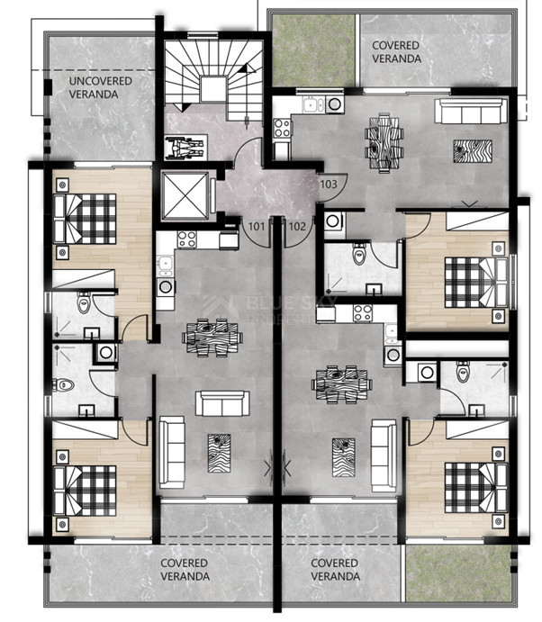 Modern 2-Bedroom Apartment with Spacious Veranda in  Agios Spyridonas, Limassol