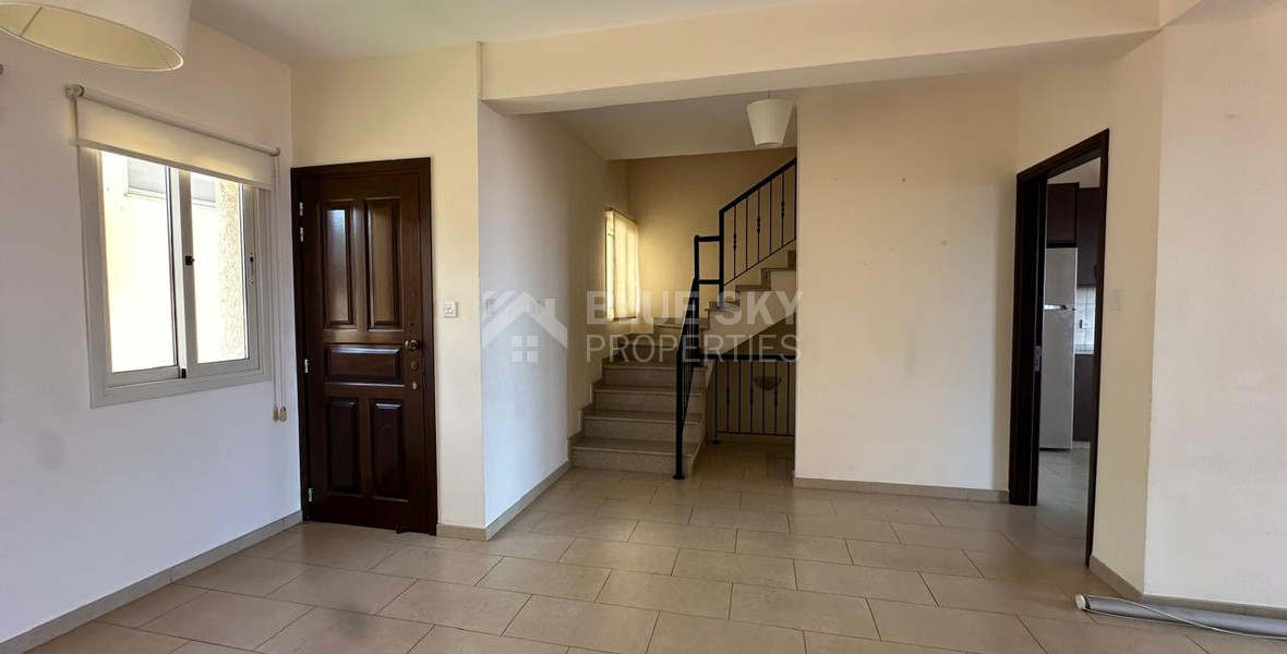 For Rent Spacious Unfurnished three-Bedroom Maisonette with Sea Views in Agios Athanasios
