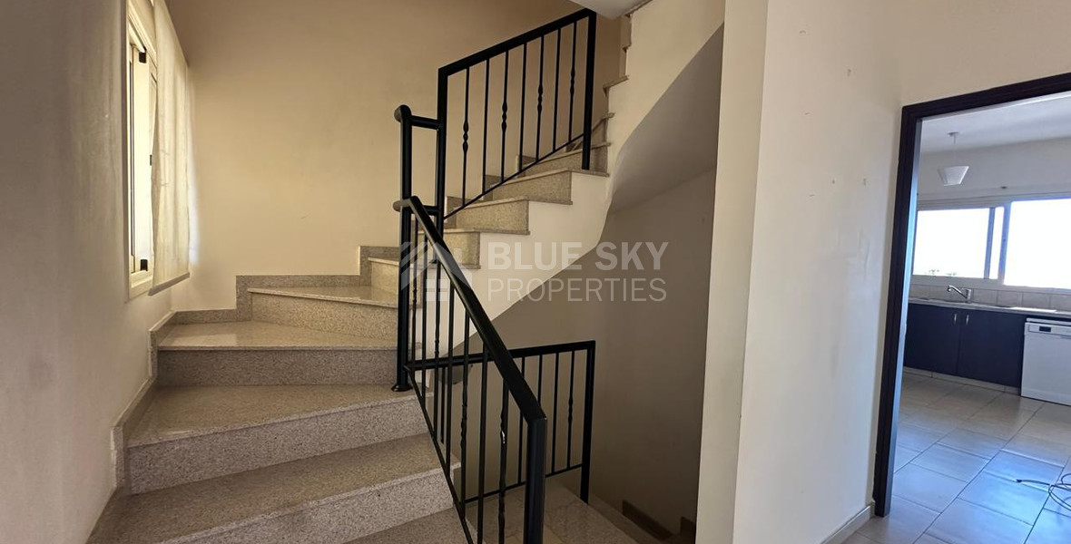 For Rent Spacious Unfurnished three-Bedroom Maisonette with Sea Views in Agios Athanasios