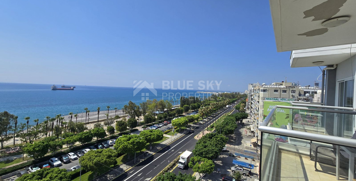 Three-Bedroom Seafront Apartment for Rent | Prime Limassol Coastal Road