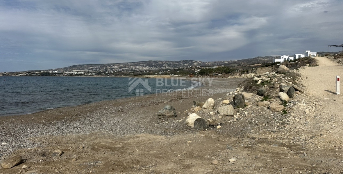 Rare Beachfront Opportunity : Prime Plot with Plans for two Luxury Villas in Kissonerga