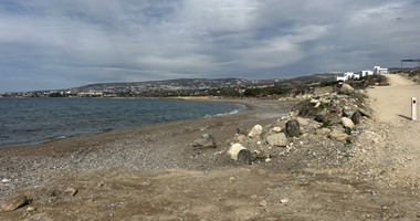 Rare Beachfront Opportunity : Prime Plot with Plans for two Luxury Villas in Kissonerga
